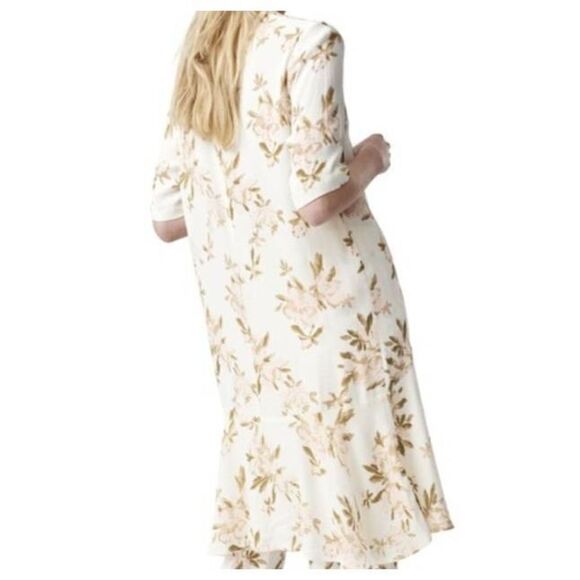 GANNI St. Pierre pink&cream Crepe Dress sz 36 (Small) - Picture 2 of 6